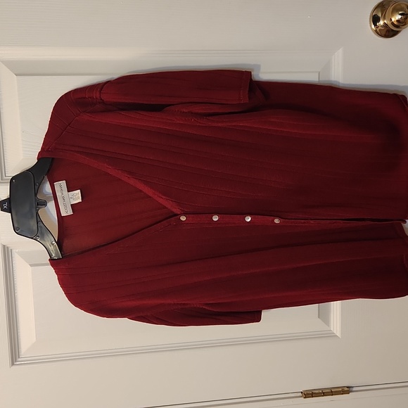 August Max Vintage 2 piece top set cardigan rib texture size 1x - Picture 9 of 11